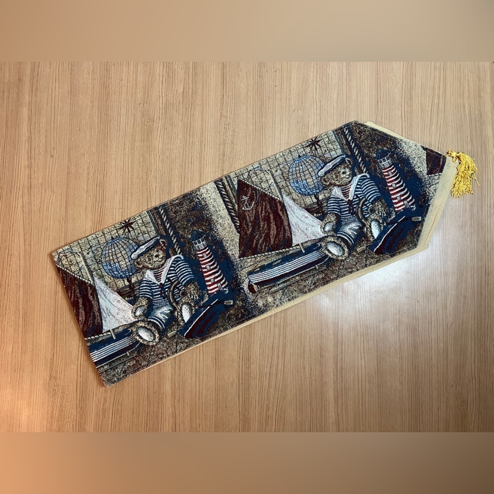 Table Runner 70 x 12 Teddy Bear, sailing boat and lighthouse designs
